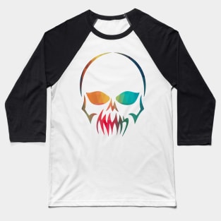 Abstract skull rainbow design Baseball T-Shirt